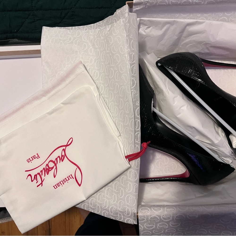 Christian Louboutin Black and Red Stiletto Heels